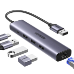 Ugreen 60554 laptop dock/port replicator Wired USB 3.2 Gen 1 (3.1 Gen 1) Type-C Grey