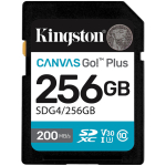 KINGSTON 256GB SDXC Canvas Go Plus Gen4 200MB/s C10 UHS-I U3 V30 A-SDG4/256GB