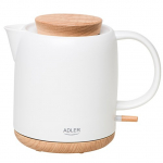 Adler Electric Kettle | AD 1304 | Electric | 1200 W | 1 L | Ceramic | 360&deg; rotational base | White