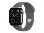 Apple Watch Series 11 GPS + Cellular 42mm Natural Titanium Case with Stone Grey Sport Band - M/L
