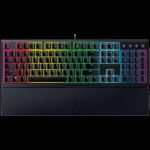 Razer Ornata V3, Mecha-membrane switches, 10 Razer Chroma&trade; RGB Lighting Zones, 1000 Hz Ultrapolling, Backlit keys, UV coated ABS Keycaps, Soft-touch wrist rest"