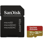 SANDISK Extreme microSDHC 32GB + SD Adapter + RescuePRO Deluxe 100MB/s A1 C10 V30 UHS-I U3