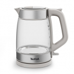 Tefal Glass Kettle KI605B30 electric kettle 1.7 L 2200 W Grey, Silver, Transparent