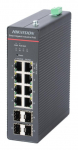 Hikvision DS-3T1512HP-SI-8P4F network switch Managed Gigabit Ethernet (10/100/1000) Power over Ethernet (PoE) Black