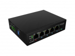 SWITCH LANBERG ILFE-4P-1GE-1S-90 LIGHT INDUSTRIAL POE 1XBT 3XAT SFP+ETH DIN FAST ETHERNET