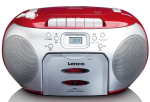 CD-raadio kassetim&auml;ngijaga Lenco SCD420RD, punane
