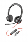 HP Poly Blackwire 8225 Stereo USB-C Headset +USB-C/A Adapter WLONONWCROWRH