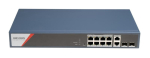 Hikvision DS-3E1512HP-SI-8P2T2F network switch Managed Gigabit Ethernet (10/100/1000) Power over Ethernet (PoE) Blue