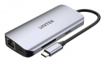 UNITEK D1122A01 interface hub 2 x USB 3.2 Gen 2 (3.1 Gen 2) Type-C 1000 Mbit/s Grey
