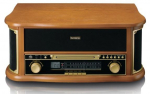 Retro-muusikakeskus vin&uuml;&uuml;lplaadi- ja kassetim&auml;ngijaga Lenco TCD2551WD