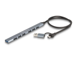 DeLOCK 4 Port Slim USB Hub with USB Type-C&trade; or USB Type-A to 3 x USB 5 Gbps USB Type-C&trade; + 1 x USB 5 Gbps Type-A