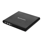 Verbatim External Slimline CD/DVD Writer optical disc drive DVD&plusmn;RW Black