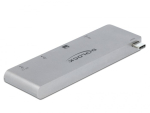 DELOCK 3 Port Hub und 2 Slot Card Reader fur MacBook mit PD 3.0 und einschiebbarem USB Type-C Anschluss