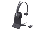Yealink WH64 Hybrid Mono with Charging Stand Headset Wireless Head-band Office/Call center Micro-USB Bluetooth Black