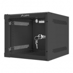 Lanberg | Rack cabinet 10" wall-mount 4U/280x310 (flat pack) with glass door | WF10-2304-10B | Black