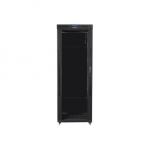 Lanberg | Rack cabinet 19" free-standing 42U/800x800 (flat pack) with glass door, LCD | FF01-8842-12BL | Black