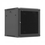 Lanberg Wall mounted installation cabinet 19"12U 600X600, Black perforated door (Flat pack) | Lanberg