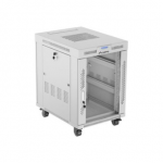 Lanberg | Rack cabinet 19" free-standing 15U/600x800 (flat pack) with glass door, LCD | FF01-6815-12SL | Grey