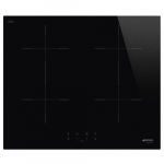 Pliidiplaat Smeg, 4 x induktsioon, 60 cm, l&otilde;igatud, must