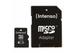 M&Auml;LU MICRO SDHC 4GB C10/W/ADAPTER 3413450 INTENSIIVO