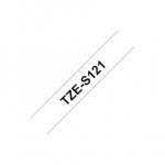 Brother | TZe-S121 Strong Adhesive Laminated Tape | Black on Clear | TZe | 8 m | 9 cm