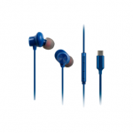 Panasonic RP-TCM225DEA USB-C Wired Earphones, In-Ear with Built-in Mic, Blue | Panasonic