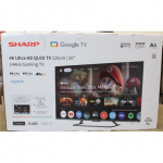 SALE OUT. Sharp 50HR7265E 50" (126cm) QLED 144Hz 4K Ultra HD Google TV, Dolby Vision, Dolby Atmos, Central Stand | SALE OUT. Sharp 50HR7265E | 50 | Smart TV | Google TV | Black | DAMAGED PACKAGING