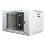 Lanberg | Rack cabinet 19" wall-mount 6U/600x450 (flat pack) with glass door | WF01-6406-10S | Grey