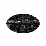 GENESIS Tellur 300 Round Gear Protective Floor Mat, 100cm, Black | Genesis Protective Floor Mat Tellur 300 Round Gear Polyester | Floor Mat | Multicolor