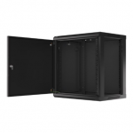 Lanberg | Rack cabinet 19" wall-mount 12U/600x450 for self-assembly with metal door (flat pack) | WF01-6412-00B | Black