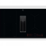 &Otilde;hupuhastiga pliidiplaat Electrolux, 4 x induktsioon, 81 cm, 650 m3/h, 66 dB, faasitud servad, must
