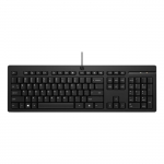 HP 125 G2 USB Wired Keyboard, Sanitizable, Copilot Key - Black - ESTONIAN