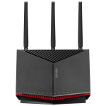 Wireless Router | ASUS | 6800 Mbps | Mesh | Wi-Fi 5 | Wi-Fi 6 | Wi-Fi 6e | Wi-Fi 7 | IEEE 802.11a | IEEE 802.11b | IEEE 802.11g | IEEE 802.11n | IEEE 802.11ac | IEEE 802.11ax | USB 2.0 | 3x2.5GbE | LAN \ WAN ports 2 | Number of antennas 4 | RT-BE86U