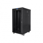 Lanberg | Rack cabinet 19" free-standing 22U/800x800 (flat pack) with glass door, LCD | FF01-8822-12BL | Black