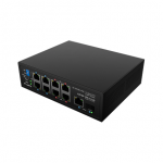 Lanberg Switch PoE 4xBT 4xAT SFP/ETH Din Unmanagment Fast Ethernet | ILFE-8P-1GE-1S-120 | Unmanaged | Din rail, Rack