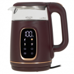 Adler Kettle with LED Display | AD 1305 | Electric | 2200 W | 1.7 L | Plastic | 360&deg; rotational base | Burgundy