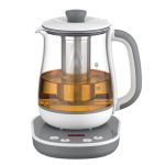 TEFAL Tastea Kettle | BJ551B10 | Tea Kettle | 1400 W | 1.5 L | Glass | 360&deg; rotational base | Grey/White