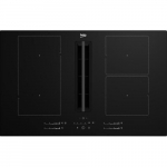 &Otilde;hupuhastiga pliidiplaat Beko, 4 x induktsioon, 82 cm, 620 m3/h, must