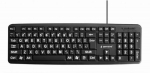 KLAVIATUUR STANDART USB ENG BIG/LETT. MUST KB-US-103 GEMBIRD