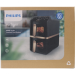 SALE OUT. Philips Dual Basket Airfryer | NA462/70 4000 Series | Power 2750 W | Capacity 10 L | Rapid Air technology | Black | DAMAGED PACKAGING, SCRATCHED ON SIDE