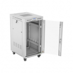 Lanberg | Rack cabinet 19" free-standing 22U/600x800 (flat pack) with glass door | FF01-6822-12SL | Grey