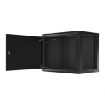 Lanberg | Rack cabinet 19" wall-mount 9U/600x450 for self-assembly with metal door (flat pack) | WF01-6409-00B | Black