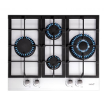 CATA hob LCI 6031 WH Gas on glass Number of burners/cooking zones 4 Rotary knobs White
