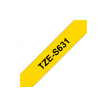 Brother | TZe-S631 Strong Adhesive Laminated Tape | Black on Yellow | TZe | 8 m | 1.2 cm