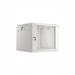 Lanberg | Rack cabinet 19" wall-mount 9U/600x600 (flat pack) with glass door | WF01-6609-10S | Grey