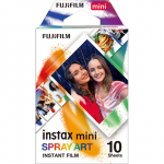 Fujifilm | Instax Mini | Art Spray Sheet (10pl) Instant Film | 54 x 86 mm | Hi-Speed ISO 800 &ndash; With superb grain quality, INSTAX Contact Sheet Film ensures vibrant colors and natural skin tones