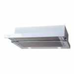 CATA | Hood | TF 2003 600 GWH | Telescopic | Energy efficiency class C | Width 60 cm | 390 m&sup3;/h | Mechanical control | LED | White Glass