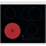 Pliidiplaat AEG, 4 x Hilight, 60 cm, must, faasitud serv