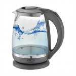 Adler | Kettle | AD 1286 | Standard | 2200 W | 2 L | Plastic/Glass | 360&deg; rotational base | Grey/ transparent