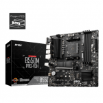 Mainboard | MSI | AMD B550 | SAM4 | MicroATX | Memory DDR4 | Memory slots 4 | 2xPCI-Express 3.0 1x | 1xPCI-Express 4.0 16x | 2xM.2 | 1x15pin D-sub | 1xHDMI | 1xDisplayPort | 2xAudio-In | 1xAudio-Out | 2xUSB 2.0 | 4xUSB 3.2 | 1xPS/2 | 1xRJ45 | B550MPR ...